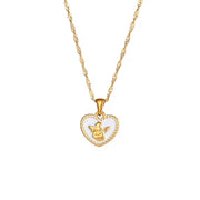 Colorful Enamel Angel Dragonfly Pendant Necklaces 18K Gold Plated Stainless Steel Jewelry Set