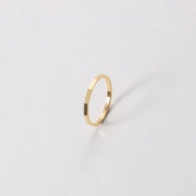 High End 18K Gold Plated Tungsten Stainless Steel Tangent Plane Dainty Rings for Women Finger Ring Non Tarnish