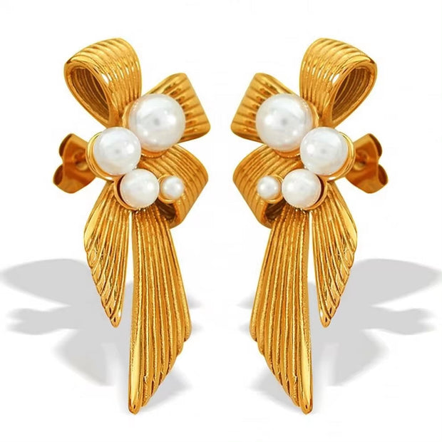 JEWELRY EH263 Fashion Texture Three-Dimensional Oval Earrings Simple Versatile Earrings for Women