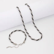 High Quality 316L Stainless Steel Two-Tone Necklace Elegant Fashion Trendy Collar Jewelry 2024 NEW