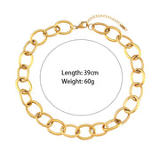 Tarnish Free 18K Gold PVD Plated Jewelry Stainless Steel Herryingbone Chain Necklace