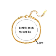 Tarnish Free 18K Gold PVD Plated Jewelry Stainless Steel Herryingbone Chain Necklace
