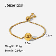 Drop Shipping Ins Ball Pendant Ring Earrings Necklace Stainless Steel Gold Plated Jewelry Accessories Set for Women