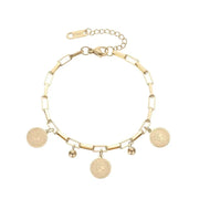 Hip Hop Round Coins Bracelet