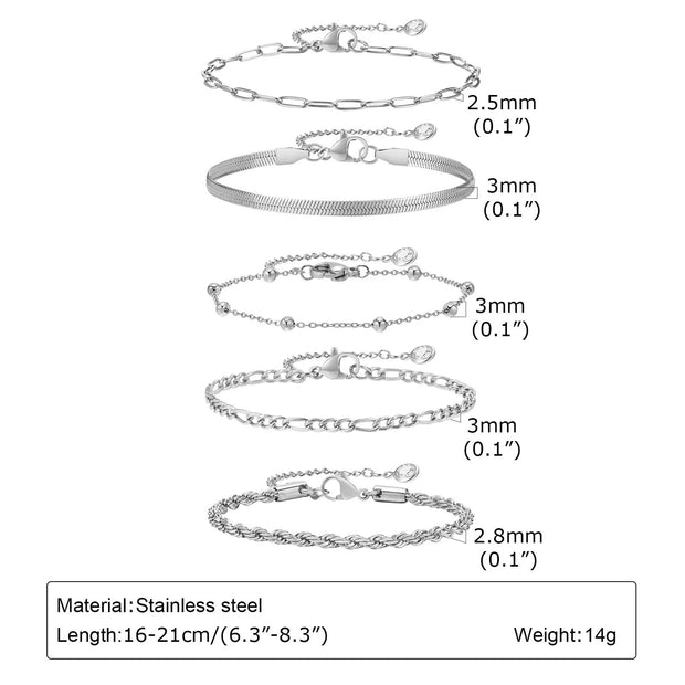 Evry Bracelet 5 PIEACE Set